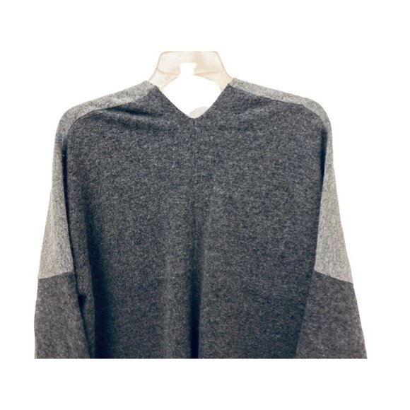 GIESSO Color-block Oversized Normcore Cardigan Light Dark Gray - Picture 4 of 8